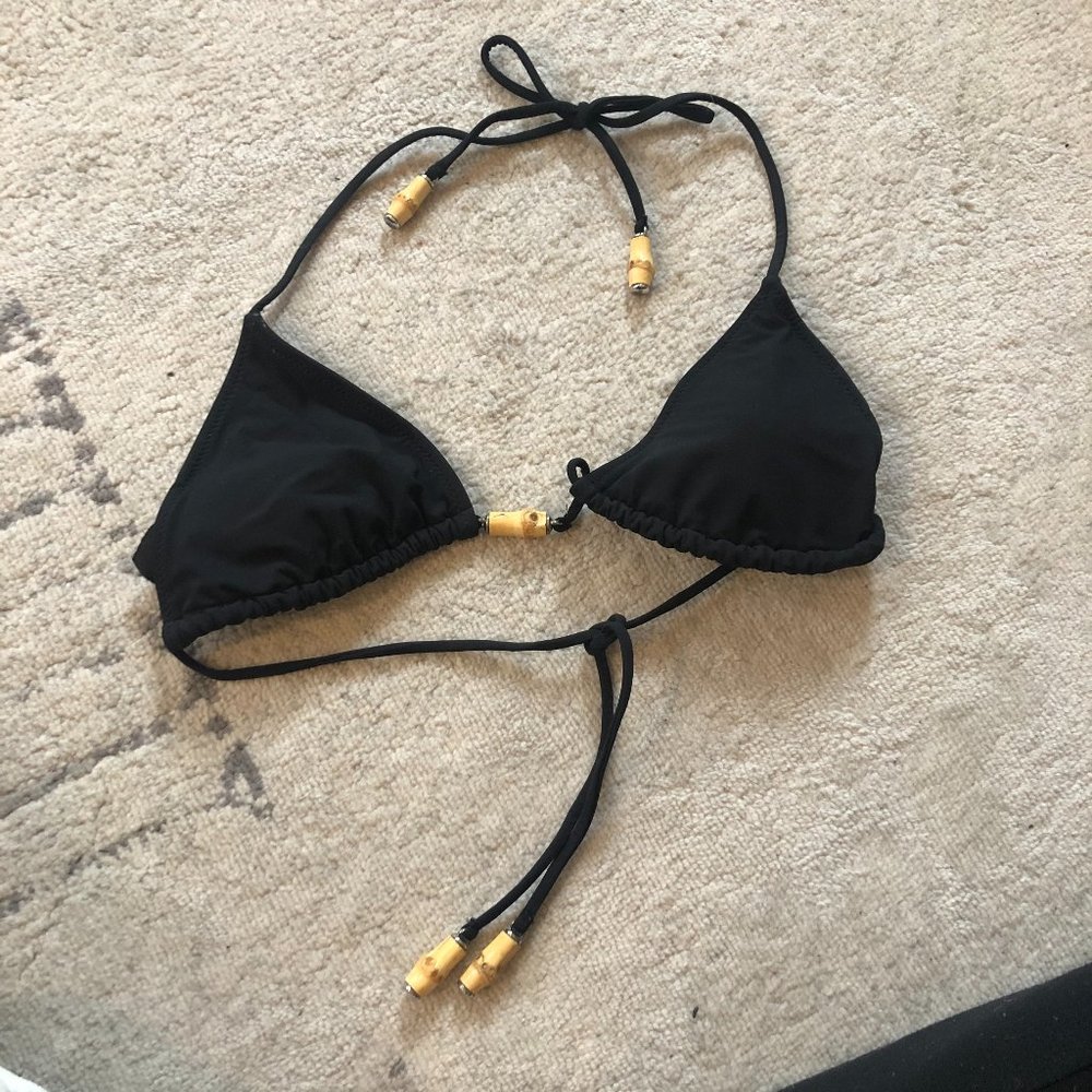 Victoria's Secret bikini top with wooden beads